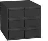 11-5/8" Deep - Steel - 6 Drawers (vertical) - for small part storage - Gray - A1 Tooling