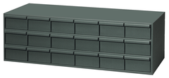 17-1/4" Deep - Steel - 18 Drawer Cabinet - for small part storage - Gray - A1 Tooling