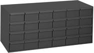 17-1/4" Deep - Steel - 24 Drawer Cabinet - for small part storage - Gray - A1 Tooling