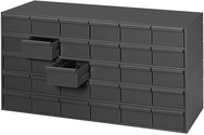17-1/4" Deep - Steel - 30 Drawer Cabinet - for small part storage - Gray - A1 Tooling