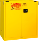 30 Gallon - All welded - FM Approved - Flammable Safety Cabinet - Self-closing Doors - 1 Shelf - Safety Yellow - A1 Tooling