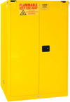 90 Gallon - All Welded - FM Approved - Flammable Safety Cabinet - Self-closing Doors - 2 Shelves - Safety Yellow - A1 Tooling