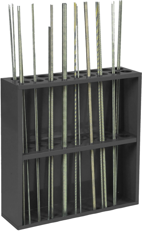 24-1/8 x 6-7/8 x 24'' - 18 Opening Threaded Rod Rack - A1 Tooling