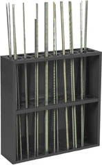 24-1/8 x 6-7/8 x 24'' - 18 Opening Threaded Rod Rack - A1 Tooling