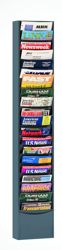 9-3/4 x 4-1/8 x 58'' - 20 Pocket Literature Rack - A1 Tooling