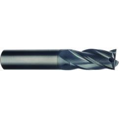 11/16" Dia. - 1-1/2" LOC - 4" OAL - 4 FL Carbide End Mill-AlTiN - A1 Tooling