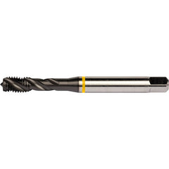 M12x1.5 HSS-E PM 3 Flute 6H 40 Degree Yellow Shark Machine Tap Spiral Flute-TiAlN/Top E-code # E764M12X1.5 - Exact Industrial Supply