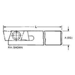 THE1616R - 16mm x 16mm SH - Mini Groove Toolholder - A1 Tooling