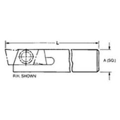 THE1616R - 16mm x 16mm SH - Mini Groove Toolholder - A1 Tooling