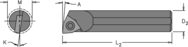 .563" Min - .500" SH - 6" OAL - Carbide Shank Boring Bar - A1 Tooling