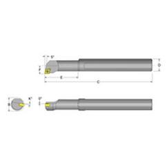 S10S-SCLPR-3 Right Hand 5/8 Shank Indexable Boring Bar - A1 Tooling