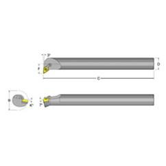 S40V-MDUNL-5 Left Hand 2-1/2 Shank Indexable Boring Bar - A1 Tooling