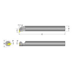 S20U-NEL-3 1-1/4" SH; 14" OAL; LH- DorNotch Indexable Threading Boring Bar - A1 Tooling