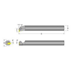 S20U-NEL-3 1-1/4" SH; 14" OAL; LH- DorNotch Indexable Threading Boring Bar - A1 Tooling