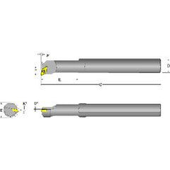 S12S-SDUCR-3 Right Hand 3/4 Shank Indexable Boring Bar - A1 Tooling