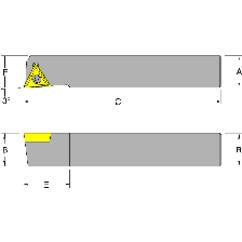 STNCR08-2J - 1/2 x 1/2" SH - RH - Turning Toolholder - A1 Tooling