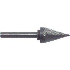 1/4 × 1 × 1/4″ SH 10° Cone Shape - HSS - Burr - A1 Tooling