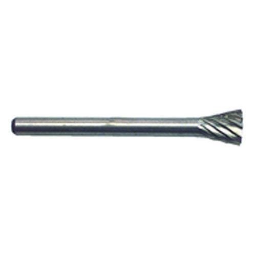 1/4 × 1/4 × 1/8″ SH Inverted Cone Shape - HSS - Burr - A1 Tooling