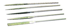 5 Pc. 2-3/4" Diamond Length - 5-1/2" OAL - 150 Grit - Diamond Needle File Set - A1 Tooling