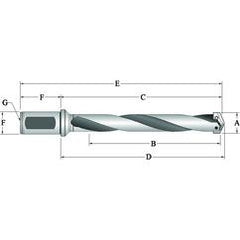 24005H-075F Flanged T-A® Spade Blade Holder - Helical Flute- Series 0.5 - A1 Tooling