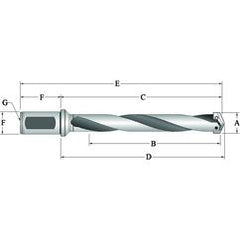 25015H-25FM Flanged T-A® Spade Blade Holder - Helical Flute- Series 1.5 - A1 Tooling