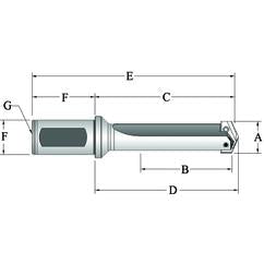 29020S-32FM Flanged T-A® Spade Blade Holder - Straight Flute- Series 2 - A1 Tooling