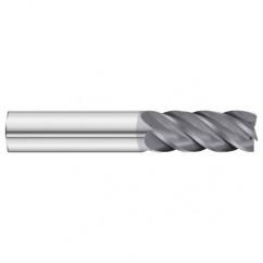 1/2 x 1/2 x 1-1/4 x 3 OAL .030 C/R 5 Flute Carbide End Mill - Round Shank-AlCrN Coated - A1 Tooling