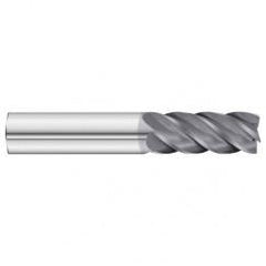 1/2 x 1/2 x 1-1/4 x 3 OAL Square 5 Flute Carbide End Mill - Round Shank-AlCrN Coated - A1 Tooling