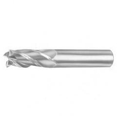 16mm Dia. x 92mm Overall Length 3-Flute Square End Solid Carbide SE End Mill-Round Shank-Center Cut-Uncoated - A1 Tooling