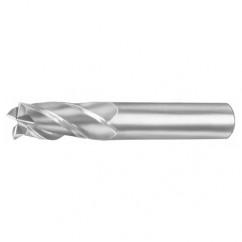 7mm Dia. x 63mm Overall Length 4-Flute Square End Solid Carbide SE End Mill-Round Shank-Center Cut-Uncoated - A1 Tooling