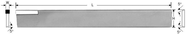 3/16 x 1 x 6" - RH Brazed Hard Steel - Cut-Off Blade - A1 Tooling