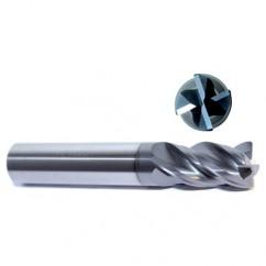 1/4" Dia. - 3/4" LOC - 2-1/2" OAL - .020 Radius 4 FL Carbide S/E HP End Mill-AlTiN - A1 Tooling