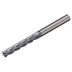 6mm Dia. x 75mm Overall Length 3-Flute Square End Solid Carbide SE End Mill-Round Shank-Center Cut-AlTiN - A1 Tooling