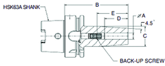 12mm HSK63A Shrink Fit Toolholder - 90mm Gauge Length - A1 Tooling