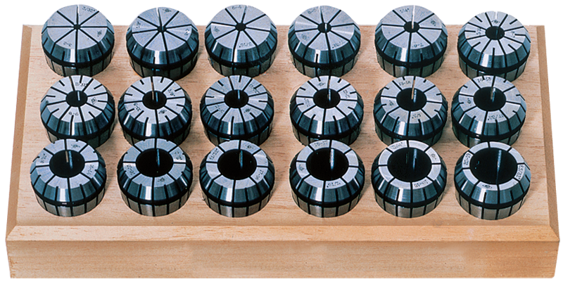 13 Pc. Collet Set - .5mm- 7mm - ER11 Style - Round Opening - A1 Tooling