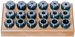 18 Pc. Collet Set - 3/32 to 3/4" - ER32 Style-Round Open - A1 Tooling