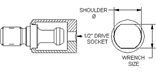 Reten Knob Socket-1.004" Max. Flat; 100 ft/lb Max. Torq - A1 Tooling