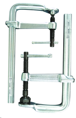 Economy L Clamp --24" Capacity - 4-3/4" Throat Depth - Standard Pad - Profiled Rail, Spatter resistant spindle - A1 Tooling