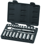 24PC 3/8 DR METRIC SKT SET STD/DEEP - A1 Tooling