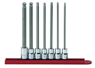 7PC SAE LONG BALL HEX BIT SKT SET - A1 Tooling