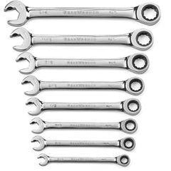 8PC OPEN END RATCHETING WRENCH SET - A1 Tooling