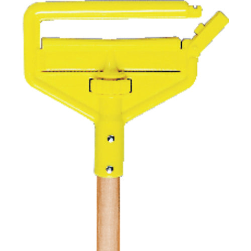 Invader - Side Gate Wet Mop Handle, Large Yellow Plastic Head, Hardwood Handle - Should be used with 5″ headband mops - A1 Tooling