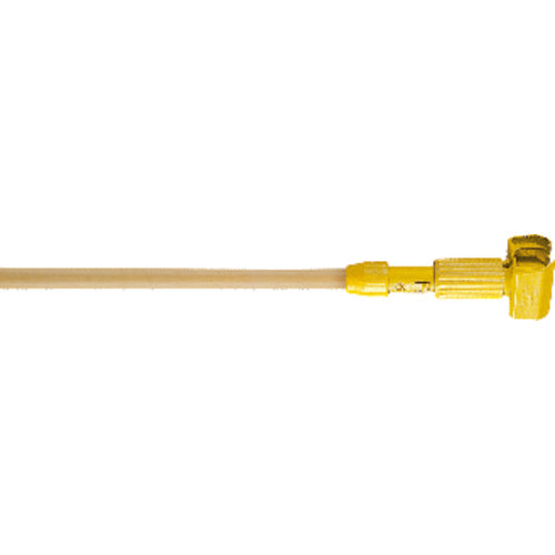 Gripper - Clamp Style Handle - Should be used with 1″ headband mops - Plastic Yellow Head, Hardwood Handle - A1 Tooling