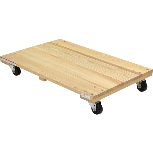 Hardwood Dolly-Solid Deck 0.9K lb 24 × 36 - Exact Industrial Supply