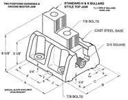 2 Pc. Boring Mill Jaws - #HR-BM-14-6-TJ For 14" Chucks - A1 Tooling