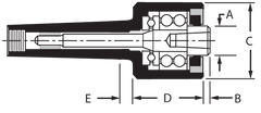 3MT Changeable Pt Body - For Point Live Center - A1 Tooling