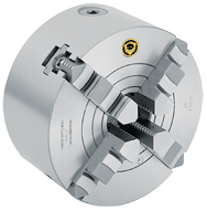 Steel Body Scroll Chuck - 10" Plain Mount; 4-Jaw - A1 Tooling