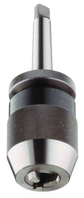 1/32 - 1/2'' Capacity - 2 MT Shank - Keyless Drill Chuck with Integral Shank - A1 Tooling