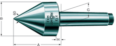 4MT HD 60° Pipe Nose - Live Center - A1 Tooling