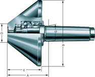 5MT HD 60° Bull Nose - Live Center - A1 Tooling